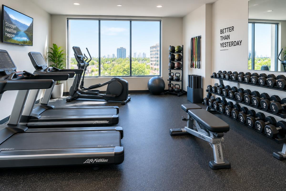 Gym and fitness room